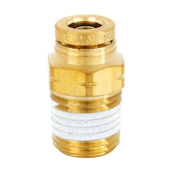 DOT-BRMC-1006 Kuri-Tec ENDURE™ by Kuriyama | DOT-BRMC Series | DOT Air Brake Push-to-Connect Fitting | 5/8" Tube OD x 3/8" Male NPTF | Brass