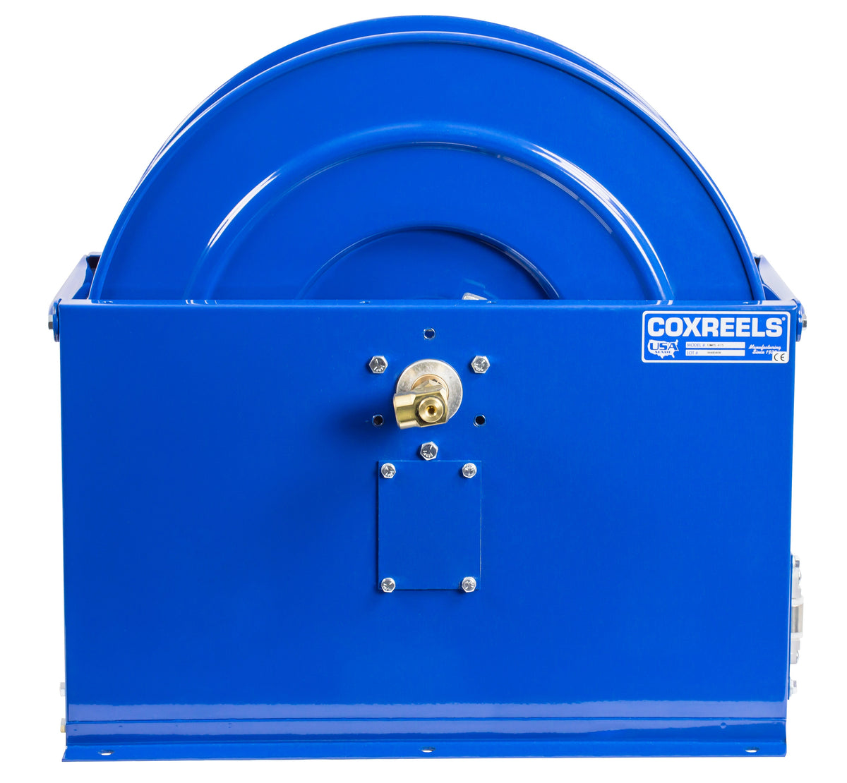 DMPL-3100 by Coxreels | DP Series | 3,000 PSI Dual Hose Spring Driven Hose Reel | 3/8" Hose ID, 3/8" FNPT Inlet | Steel | 100ft Capacity, Hose Not Included