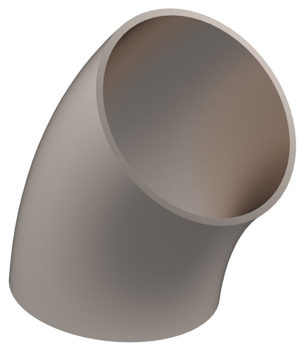 DVF-C300R2S Dixon Valve Vacuum Weld Fitting - Weld 45° Elbow for D-TORR Vacuum Fitting - 3" OD - 316L Stainless Steel (Bead Blast)