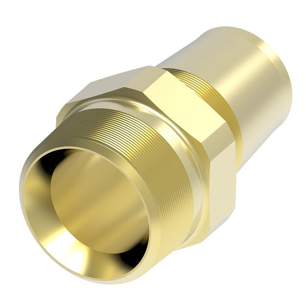 1252-24-24B Aeroquip by Danfoss | Reusable Engine Fitting Nipple | -24 Male NPTF x -24 Reusable Hose End | Brass