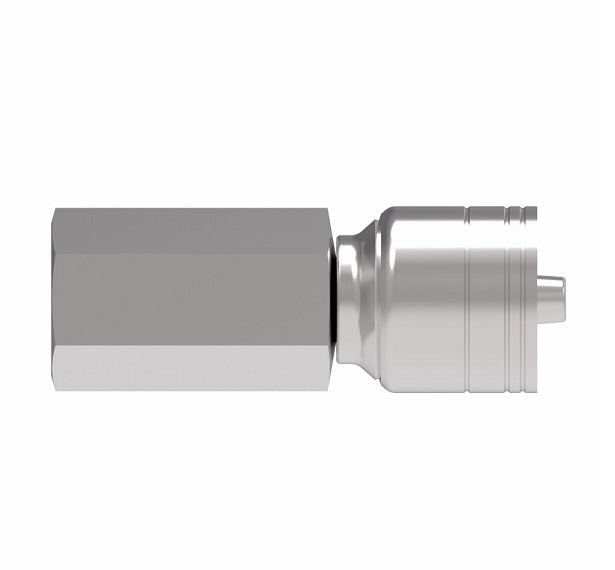 1AA2FP4 Aeroquip by Danfoss | Dryseal Female Pipe Rigid (FP) TTC Crimp Fitting | -02 Female NPTF Rigid x -04 Hose Barb | Steel