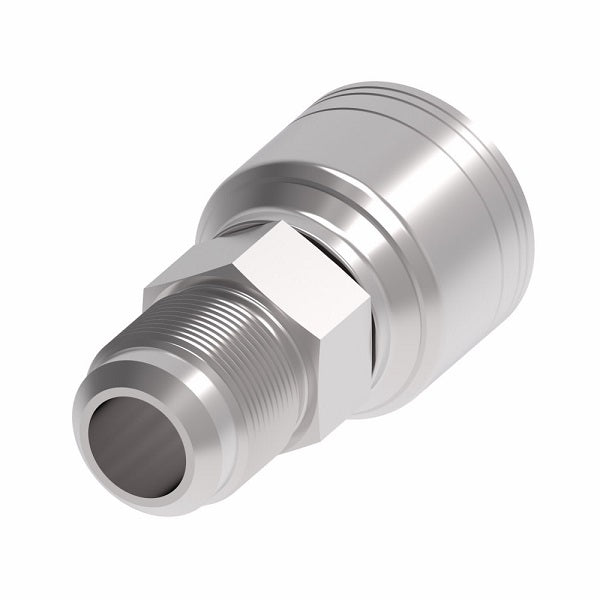 1AA6MS6 Aeroquip by Danfoss | Male SAE 45° Flare Rigid (MS) TTC Crimp Fitting | -06 Male SAE 45° Flare x -06 Hose Barb | Steel