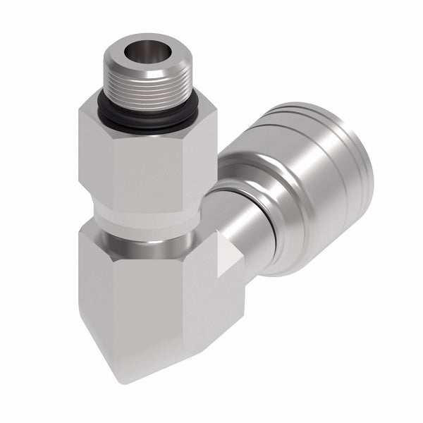 1AA8SBB8 Aeroquip by Danfoss | Male ORB Straight Thread Swivel (With Sleeve) (SBB) 90° Elbow TCC Crimp Fitting | -08 Male O-Ring Boss x -08 Hose Barb | Steel