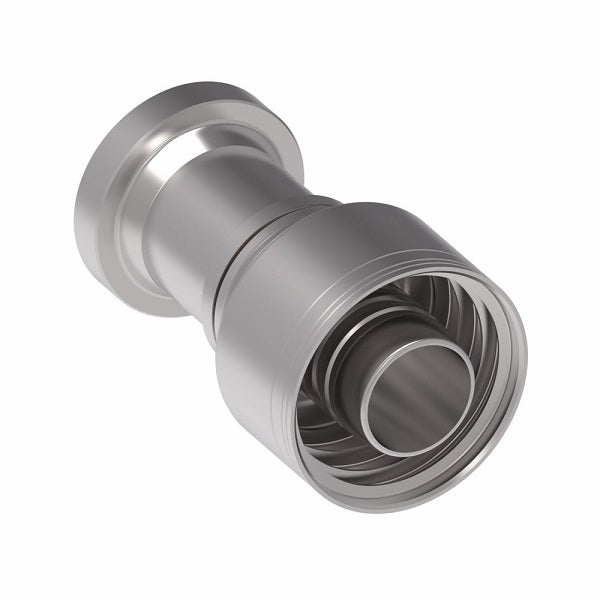 1A20FH20 Aeroquip by Danfoss | SAE Code 62 Flange (FH) Crimp Fitting | -20 Code 62 Flange x -20 Hose Barb | Steel