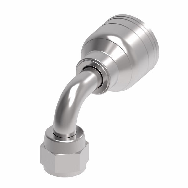 1A12FJB12 Aeroquip by Danfoss | Female JIC 37° Swivel 90° Elbow (FJB) Crimp Fitting | -12 Female JIC 37° Swivel x -12 Hose Barb | Steel