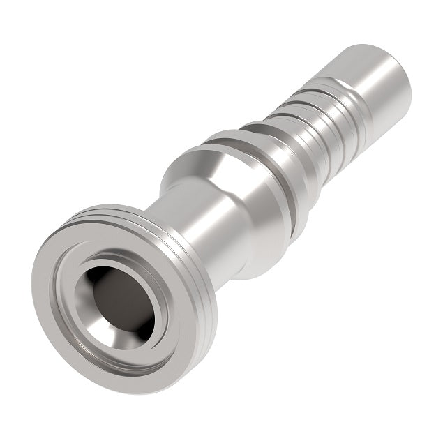 1W40FH40 Aeroquip by Danfoss | SAE Code 62 Flange Nipple for Six Spiral Hose | -40 SAE Code 62 Flange x -40 Hose Barb | Steel