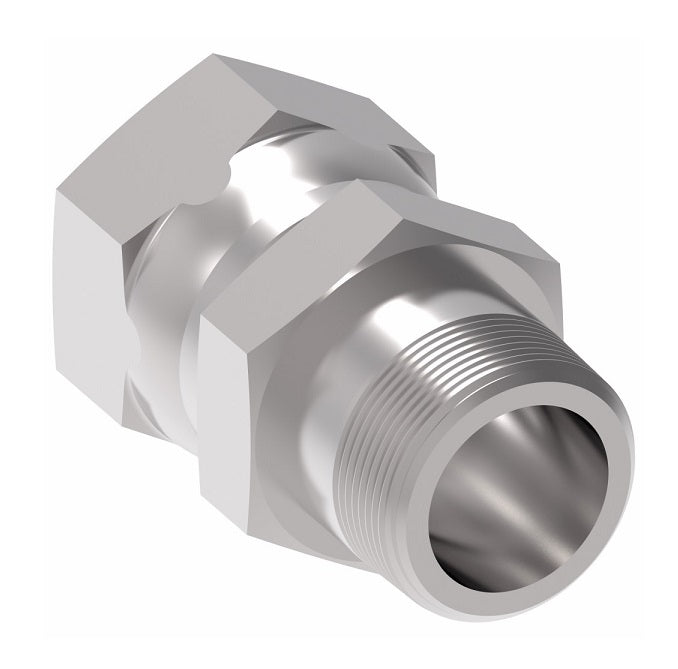 2018-4-6S Aeroquip by Danfoss | External Pipe/37° JIC Flare Swivel Adapter | -04 Male NPTF x -06 Female JIC | Steel