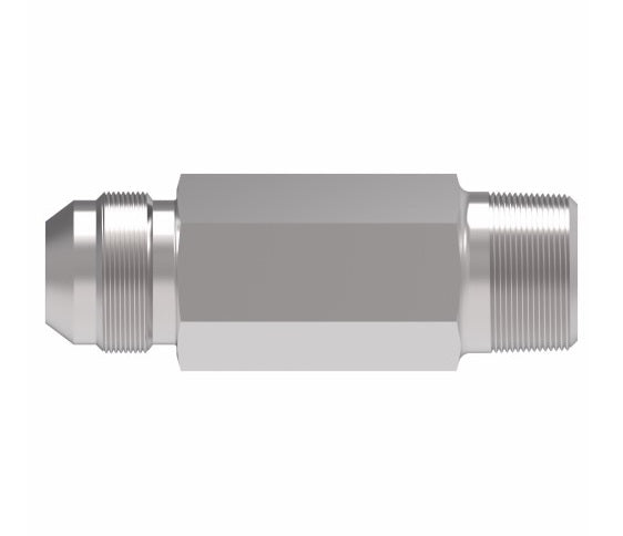 202113-6-8S Aeroquip by Danfoss | External Pipe/37° Flare Adapter | -06 Male NPTF x -08 Male JIC | Steel