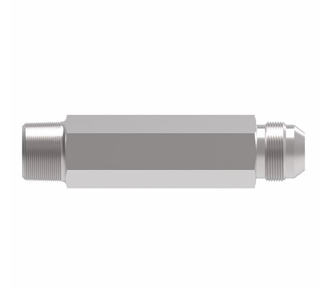 202114-8-6S Aeroquip by Danfoss | External Pipe/37° JIC Flare Long Adapter | -08 Male NPTF x -06 Male JIC | Steel