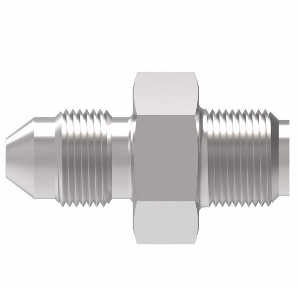 202124-5-6S Aeroquip by Danfoss | 42° Inverted Flare/37° Flare Adapter | -05 Male 42° Inverted Flare x -06 Male 37° JIC Flare | Steel