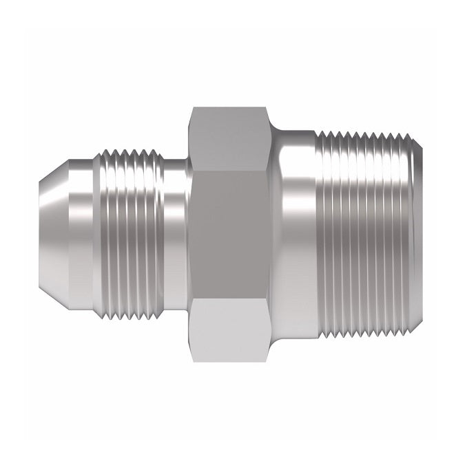 2021-8-4S Aeroquip by Danfoss | External Pipe/37° JIC Flare Adapter | -08 Male NPTF x -04 Male SAE 37° JIC Flare | Steel