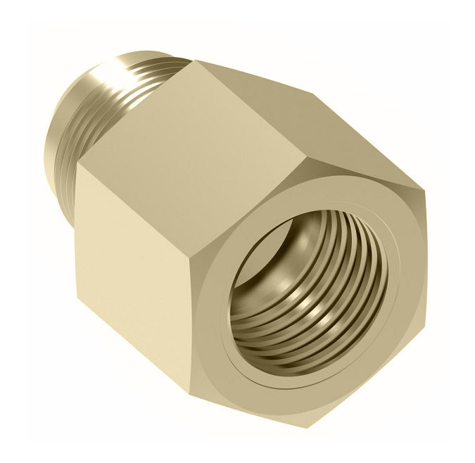 2022-16-16B Aeroquip by Danfoss | Internal Pipe/37° JIC Flare Adapter | -16 Female NPTF x -16 Male SAE 37° Flare | Brass