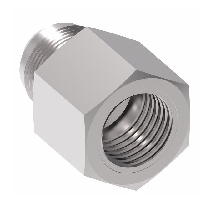 2022-20-16S Aeroquip by Danfoss | Internal Pipe/37° JIC Flare Adapter | -20 Female NPTF x -16 Male SAE 37° Flare | Steel