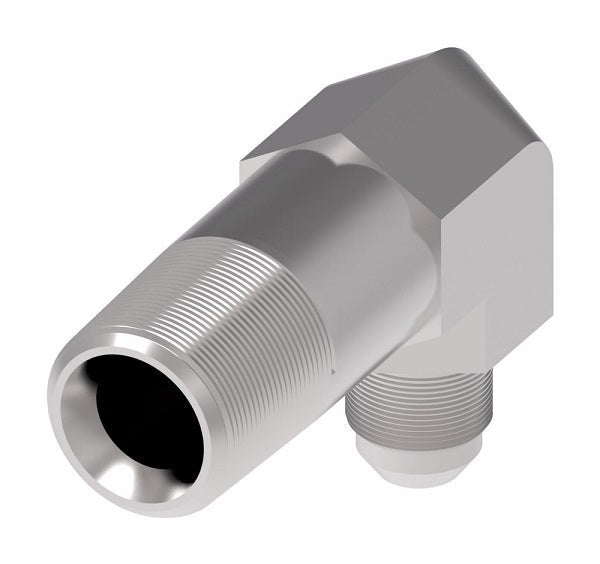 202411-20-20S Aeroquip by Danfoss | Extra Pipe/37° JIC Flare 90° Elbow Adapter | -20 Male NPTF x -20 Male 37° JIC Flare | Steel