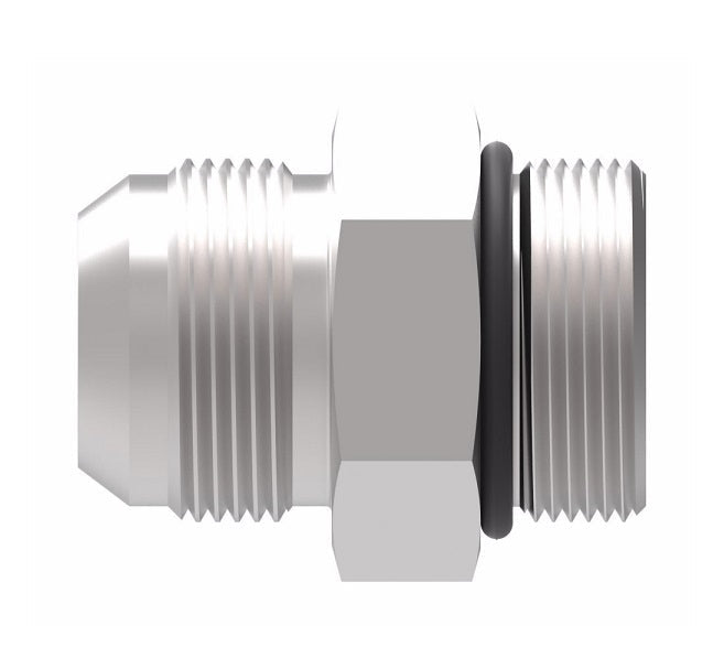 213-202702-10-10 Aeroquip by Danfoss | SAE ORB/37° JIC Flare Adapter | -10 Male SAE O-Ring Boss x -10 Male 37° JIC Flare | Viton O-Ring | Steel