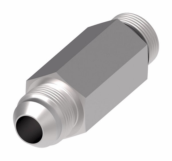 202713-8-8S Aeroquip by Danfoss | SAE ORB/37° Flare Long Adapter | -08 Male SAE O-Ring Boss x -08 Male 37° JIC Flare | Steel