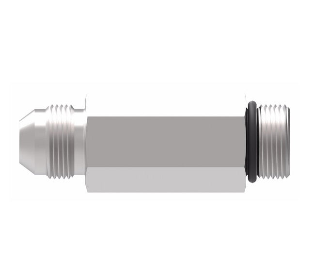 202713-10-10S Aeroquip by Danfoss | SAE ORB/37° Flare Long Adapter | -10 Male SAE O-Ring Boss x -10 Male 37° JIC Flare | Steel