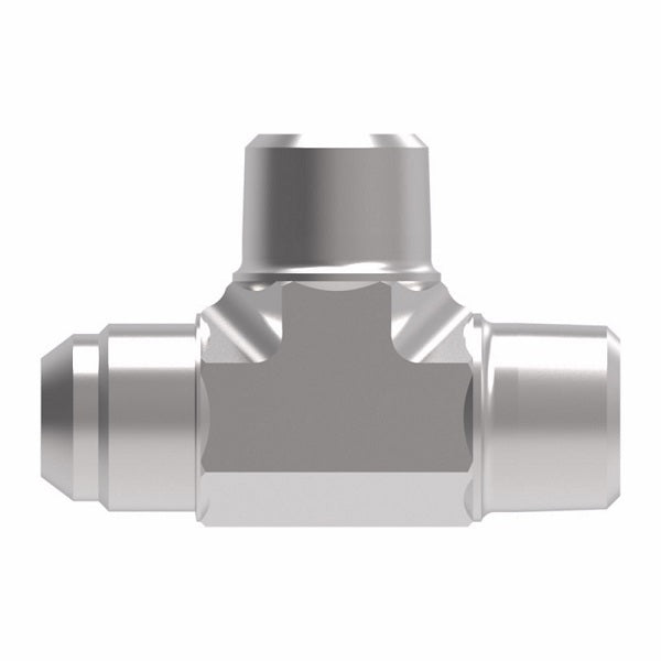 203007-4-6S Aeroquip by Danfoss | External Pipe/37° JIC Flare Run Tee Adapter | -04 Male NPTF x -06 Male 37° JIC Flare x -04 Male NPTF | Steel
