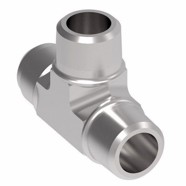 203007-6-8S Aeroquip by Danfoss | External Pipe/37° JIC Flare Run Tee Adapter | -06 Male NPTF x -08 Male 37° JIC Flare x -06 Male NPTF | Steel