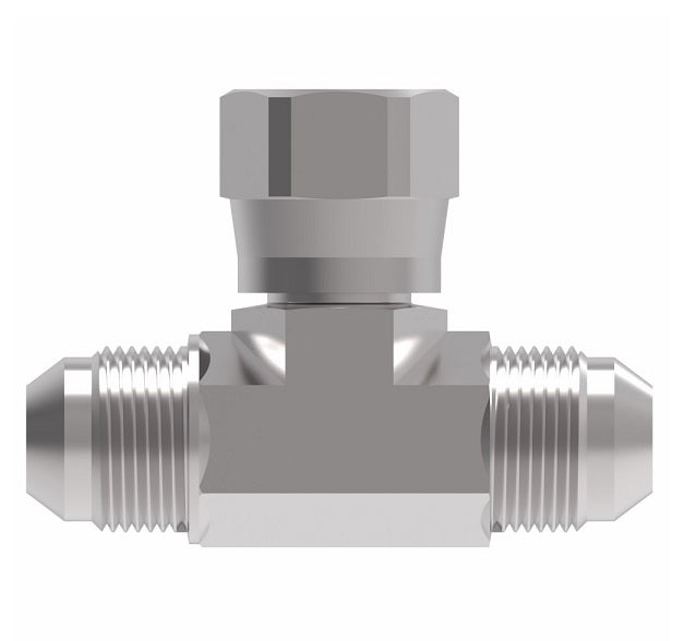 203101-16-16S Aeroquip by Danfoss | Female 37° JIC Flare Swivel Branch/Male 37° JIC Flare Tee Adapter | -16 Female 37° JIC Flare Swivel x -16 Male 37° JIC Flare x -16 Male 37° JIC Flare | Steel