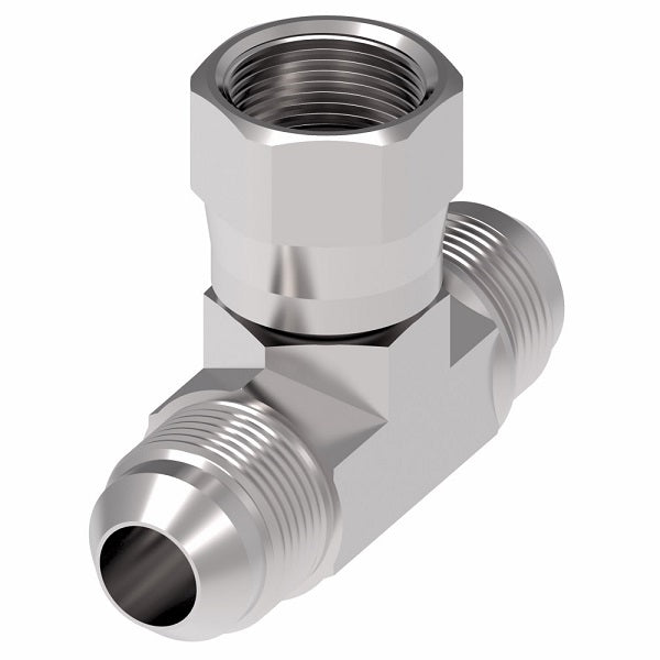 203101-6-6S Aeroquip by Danfoss | Female 37° JIC Flare Swivel Branch/Male 37° JIC Flare Tee Adapter | -06 Female 37° JIC Flare Swivel x -06 Male 37° JIC Flare x -06 Male 37° JIC Flare | Steel