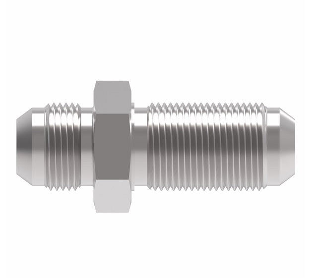259-2041-1-8-8 Aeroquip by Danfoss | Male 37° JIC Flare Bulkhead Adapter (without Nut) | -08 Male 37° JIC Flare Bulkhead x -08 Male 37° JIC Flare | Stainless Steel