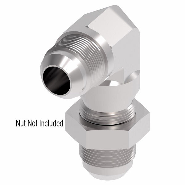 2043-1-16-16S Aeroquip by Danfoss | Male 37° JIC Flare Bulkhead/37° (JIC) Flare 90° Elbow Adapter (without Nut) | -16 Male 37° JIC Flare Bulkhead x -16 Male 37° JIC Flare | Steel