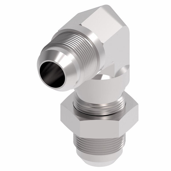 2043-10-10S Aeroquip by Danfoss | Male 37° JIC Flare Bulkhead/37° (JIC) Flare 90° Elbow Adapter | -10 Male 37° JIC Flare Bulkhead x -10 Male 37° JIC Flare | Steel