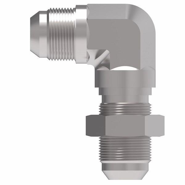 2043-3-3S Aeroquip by Danfoss | Male 37° JIC Flare Bulkhead/37° (JIC) Flare 90° Elbow Adapter | -03 Male 37° JIC Flare Bulkhead x -03 Male 37° JIC Flare | Steel