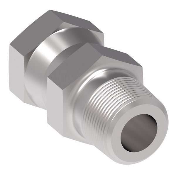 2045-20-20S Aeroquip by Danfoss | Internal Pipe Swivel (NPSM)/External Pipe Straight Adapter | -20 Female NPSM x -20 Male NPTF | Steel