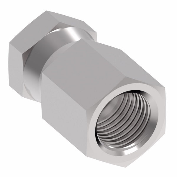 2046-4-6S Aeroquip by Danfoss | Internal Pipe Swivel (NPSM)/External Pipe Straight Adapter | -04 Female NPSM x -06 Female NPTF | Steel