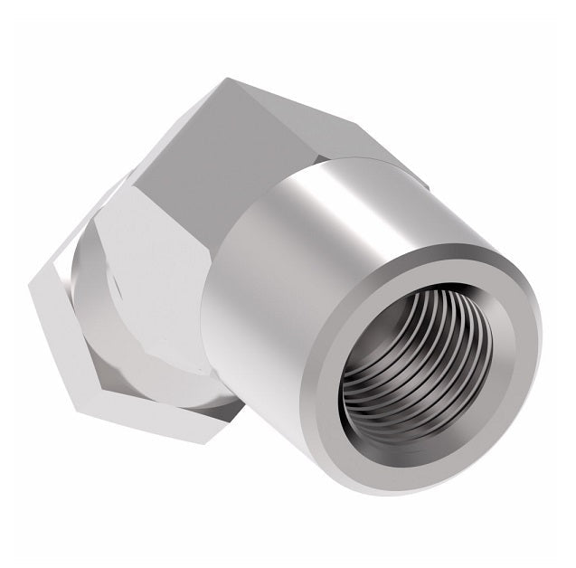 2050-12-16S Aeroquip by Danfoss | Internal Pipe Swivel (NPSM)/Internal Pipe 45° Elbow Adapter | -12 Female NPSM x -16 Female NPTF | Steel
