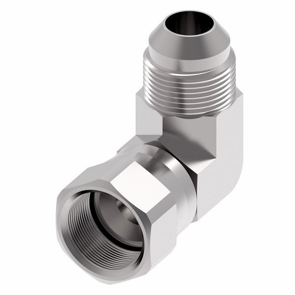 2071-8-8S Aeroquip by Danfoss | 37° JIC Flare Swivel/37° JIC Flare 90° Elbow Adapter | -08 Female 37° JIC Flare Swivel x -08 Male 37° JIC Flare | Steel