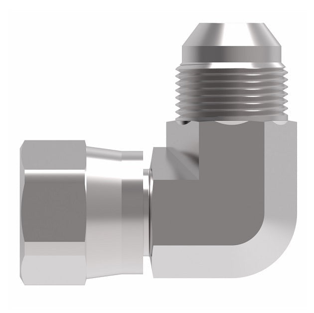 2071-16-16S Aeroquip by Danfoss | 37° JIC Flare Swivel/37° JIC Flare 90° Elbow Adapter | -16 Female 37° JIC Flare Swivel x -16 Male 37° JIC Flare | Steel
