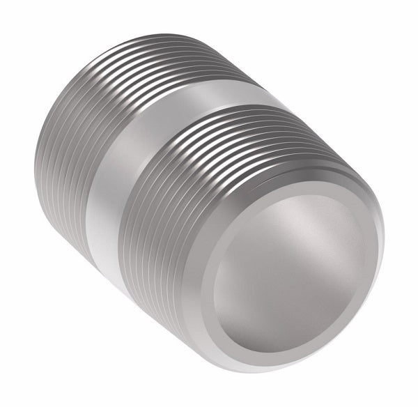 2084-4S-2 Aeroquip by Danfoss | Nipple External Pipe/External Pipe Adapter (2" Length) | -04 Male NPTF x -04 Male NPTF | Steel