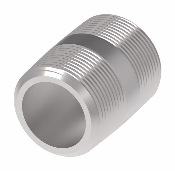 2084-6S-6 Aeroquip by Danfoss | Nipple External Pipe/External Pipe Adapter (6" Length) | -06 Male NPTF x -06 Male NPTF | Steel