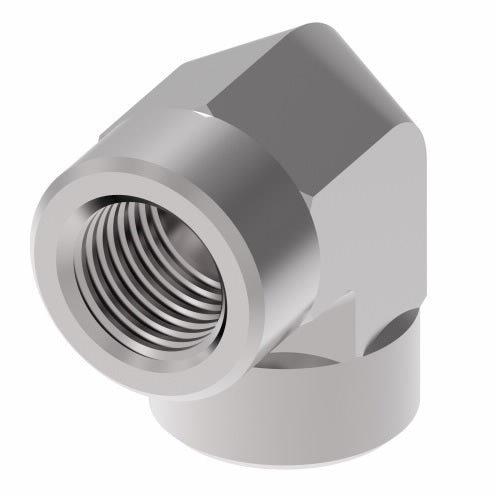 2087-24-24S Aeroquip by Danfoss | Internal Pipe/Internal Pipe 90° Elbow Adapter | -24 Female NPTF x -24 Female NPTF | Steel