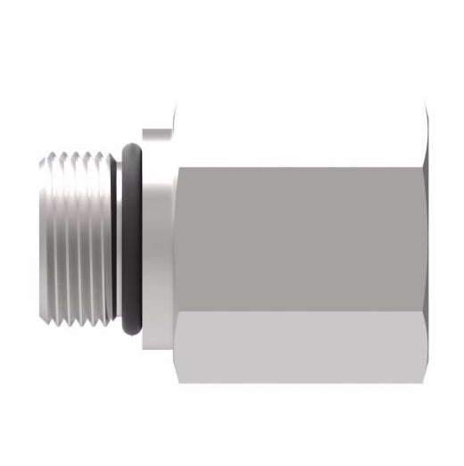 2216-8-12S Aeroquip by Danfoss | Internal Pipe/SAE ORB Adapter | -08 Female NPTF x -12 Male SAE O-Ring Boss | Steel
