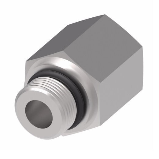 2216-20-20S Aeroquip by Danfoss | Internal Pipe/SAE ORB Adapter | -20 Female NPTF x -20 Male SAE O-Ring Boss | Steel