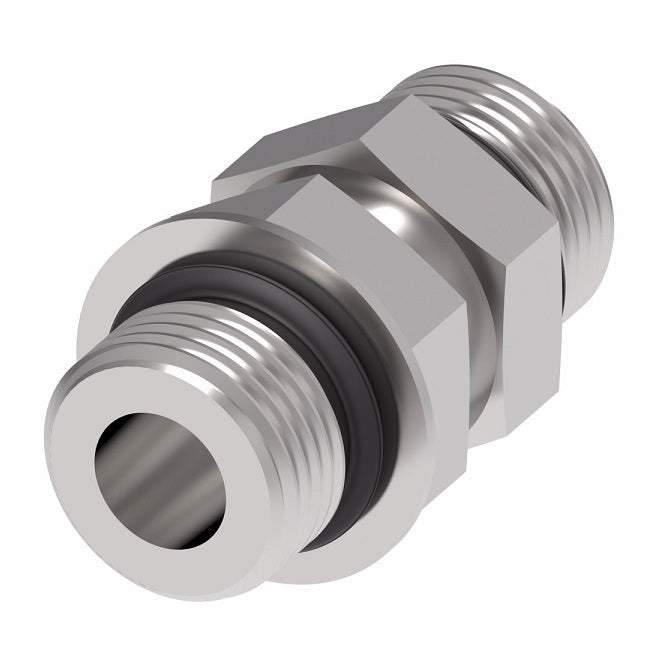 2220-6-6S Aeroquip by Danfoss | SAE O-Ring Boss/Adjustable SAE O-Ring Boss (ORB) Adapter | -06 Male SAE O-Ring Boss x -06 Male SAE O-Ring Boss | Steel