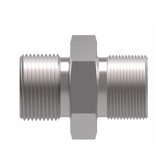 2229-8-8S Aeroquip by Danfoss | SAE O-Ring Boss (ORB) Male Adapter (without O-Ring) | -08 Male SAE O-Ring Boss x -08 Male SAE O-Ring Boss | Steel