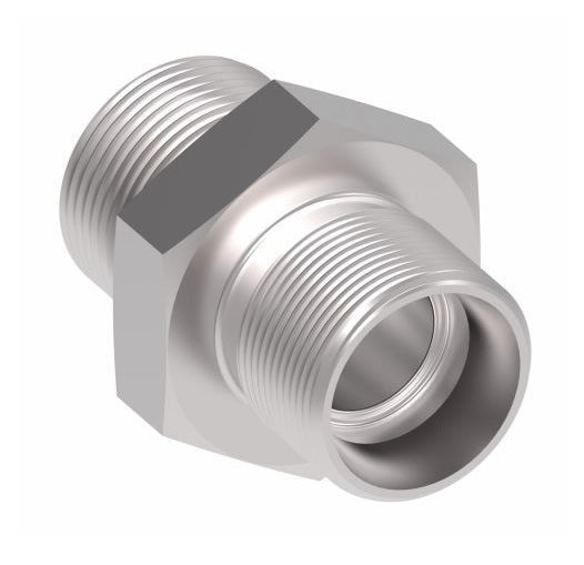 2229-16-16S Aeroquip by Danfoss | SAE O-Ring Boss (ORB) Male Adapter (without O-Ring) | -16 Male SAE O-Ring Boss x -16 Male SAE O-Ring Boss | Steel