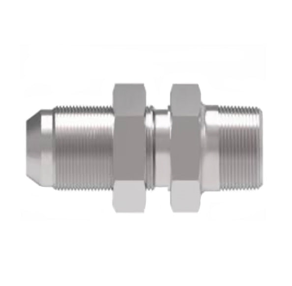 2240-4-6S Aeroquip by Danfoss | External Pipe/37° Flare Bulkhead Adapter | -04 Male NPTF x -06 Male JIC | Steel