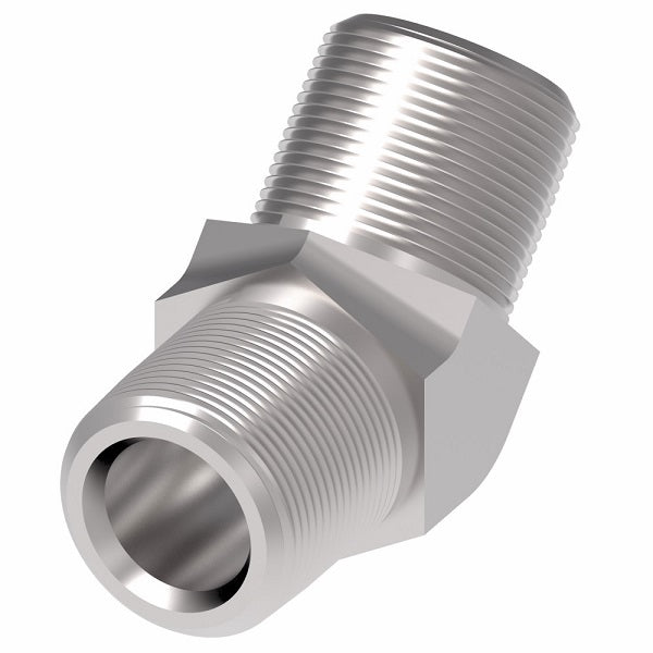 2247-4-4S Aeroquip by Danfoss | External Pipe 45° Elbow Adapter | -04 Male NPTF x -04 Male NPTF | Steel