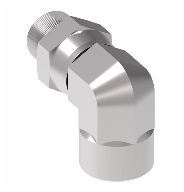 2252-2-2S Aeroquip by Danfoss | External Pipe Swivel/Internal Pipe 90° Elbow Adapter | -02 Male NPTF x -02 Female NPTF | Steel