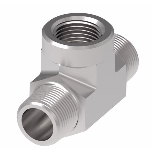 2256-12-12S Aeroquip by Danfoss | External Pipe/Internal Pipe Branch Tee Adapter | -12 Male NPTF x -12 Male NPTF x -12 Female NPTF | Steel