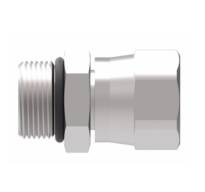 2266-12-16S Aeroquip by Danfoss | SAE ORB/37° Flare Swivel Adapter | -12 Male SAE O-Ring Boss x -16 Female 37° JIC Flare Swivel | Steel