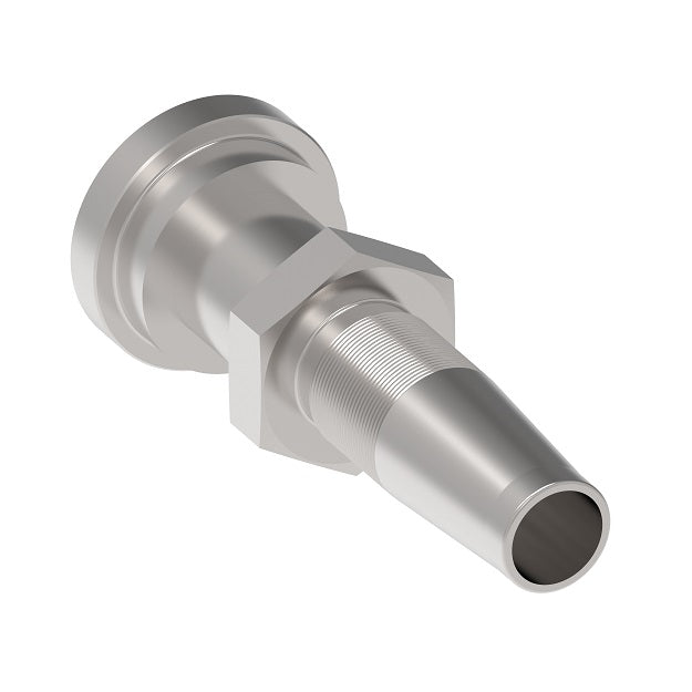 4675-20S Aeroquip by Danfoss | Braided Hose Reusable Fitting Nipple | -20 Code 61 Flange x -20 Reusable Hose End | Carbon Steel