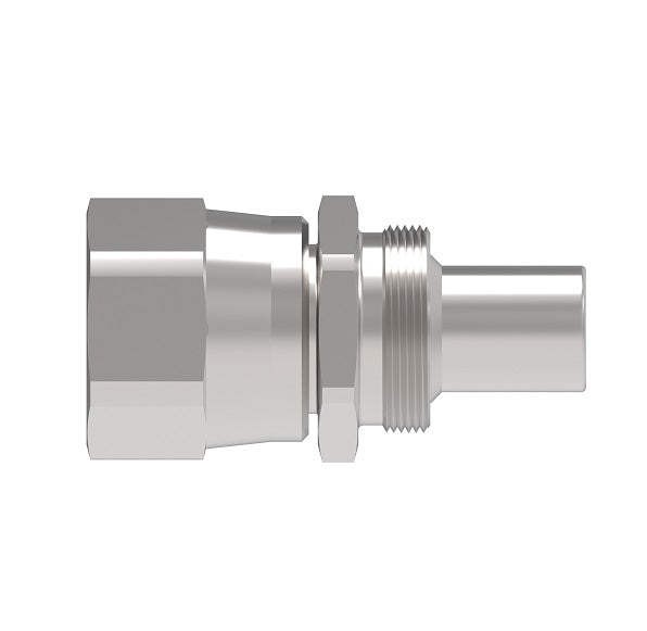 473A-6C Aeroquip by Danfoss | Reusable PTFE Hose Fitting | Nipple Assembly | -06 Female 37° JIC Flare Swivel x -06 Reusable Hose End | Stainless Steel