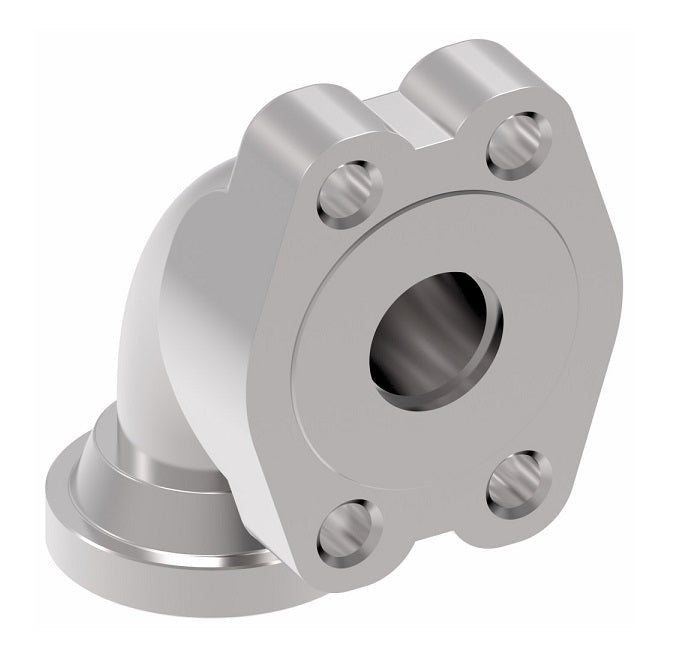 FF5321-3232S Aeroquip by Danfoss | SAE Swivel Flange to Code 61 Split Flange Long 90° Elbow Adapter | Standard Pressure Series | -32 Swivel Flange x -32 Code 61 Split Flange | Steel